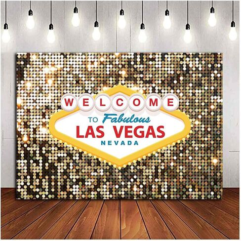 Welcome to Las Vegas Photography Backdrops 7x5ft Vinyl Fabulous Casino Poker Movie Themed Vintage Costume Dress-up Birthday Prom Ceremony Photo Background Studio Booth Props Supplies in Saudi Arabia