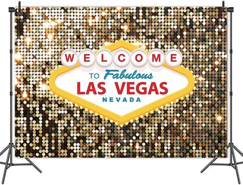Welcome to Las Vegas Photography Backdrops 7x5ft Vinyl Fabulous Casino Poker Movie Themed Vintage Costume Dress-up Birthday Prom Ceremony Photo Background Studio Booth Props Supplies in Saudi Arabia