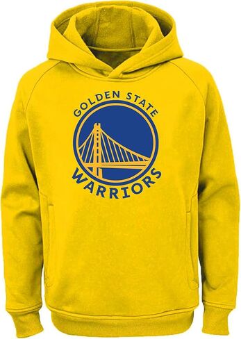 Outerstuff NBA Youth Team Color Performance Primary Logo Pullover Sweatshirt Hoodie (Golden State Warriors Yellow, 14-16) in Saudi Arabia