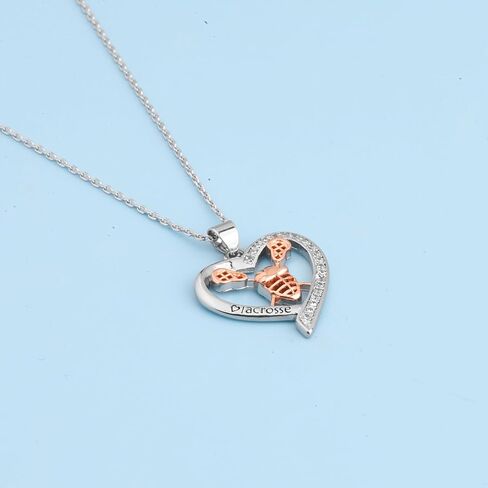 BNQL Lacrosse Necklace Gifts for Lacrosse Players Lacrosse Jewelry for Women Girls Lacrosse Gifts for Lacrosse Lover Team Lax Gift in Saudi Arabia