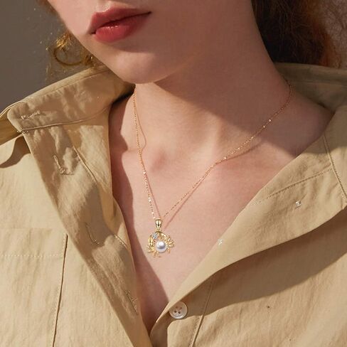 MONGAS Ocean Necklace Compass/Mermaid/Dolphin/Anchor/Crab/Palm Tree/Mermaid Tail Necklace Sterling Silver Crystal Pendant Necklace Beach Nautical Jewelry Gifts for Women Girls in Saudi Arabia