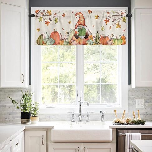 Costal Kitchen Curtains, Sunset Waves and Beach Valances for Windows, Bathroom Curtains Window Rod Pocket Short Curtains, Kitchen Window Curtains Over Sink, Small Window Curtains, Valances for Kitchen in Saudi Arabia