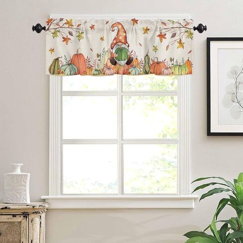 Costal Kitchen Curtains, Sunset Waves and Beach Valances for Windows, Bathroom Curtains Window Rod Pocket Short Curtains, Kitchen Window Curtains Over Sink, Small Window Curtains, Valances for Kitchen in Saudi Arabia