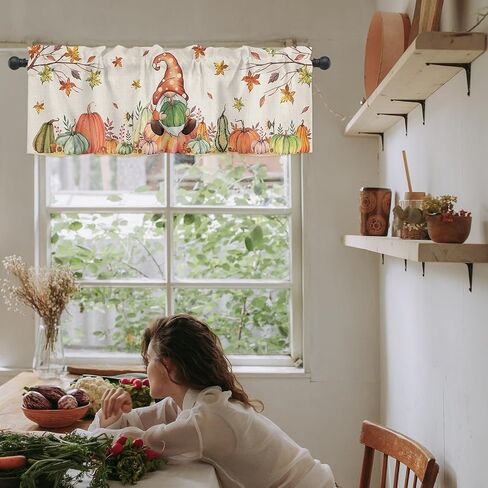 Costal Kitchen Curtains, Sunset Waves and Beach Valances for Windows, Bathroom Curtains Window Rod Pocket Short Curtains, Kitchen Window Curtains Over Sink, Small Window Curtains, Valances for Kitchen in Saudi Arabia