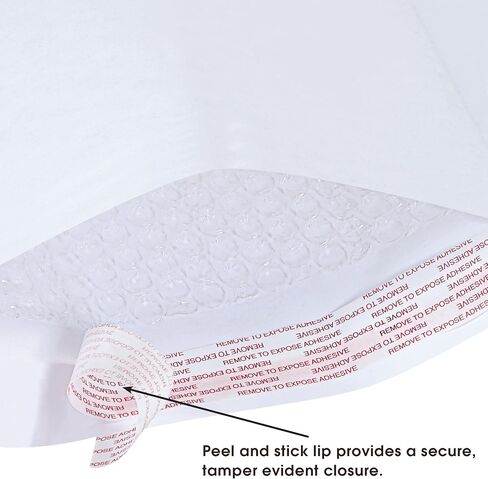 Aviditi White Bubble Mailers، 4، 9 1/2 بوصة × 14 1/2 بوصة، ذاتية الغلق، أظرف مبطنة للتعبئة والبريد والشحن، علبة مكونة من 100 in Saudi Arabia