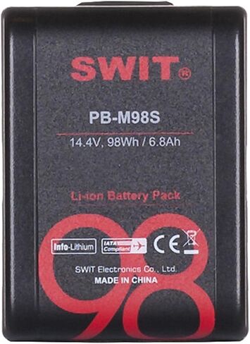 بطارية SWIT PB-M98S بقدرة 98 وات في الساعة مزودة بتركيبة على شكل حرف V ومزودة بنقرة على شكل حرف D ومخرج USB in Saudi Arabia