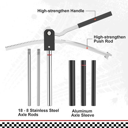 Dirt Bike Tire Changing Tool Kit for Motocross, Enduro, Dirt Bikes 16" to 21" Wheels, Comes with 15/17/20/25mm Axles in Kuwait