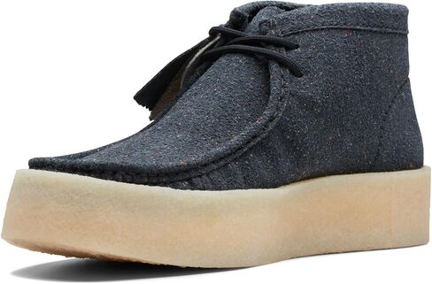 حذاء Wallabee Cup للرجال من Clarks جلد أسود صديق للبيئة in Saudi Arabia