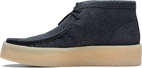 حذاء Wallabee Cup للرجال من Clarks جلد أسود صديق للبيئة in Saudi Arabia