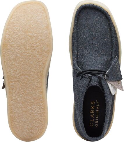 حذاء Wallabee Cup للرجال من Clarks جلد أسود صديق للبيئة in Saudi Arabia