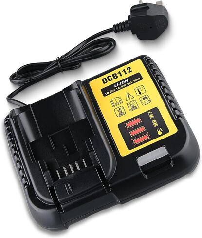 DCB112 2A استبدال شاحن بطارية ليثيوم أيون لديوالت متوافق مع بطارية ليثيوم ديوالت 12 فولت ~ 20 فولت DCB200 DCB201 DCB203 DCB204 DCB206 in Kuwait