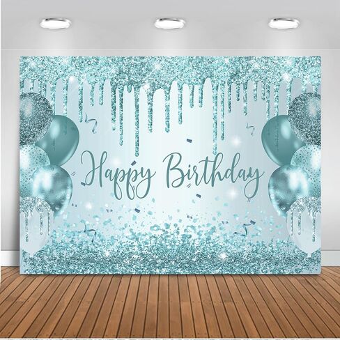 Mocsicka Purple Birthday Backdrop Glitter Balloon Woman Happy Birthday Party Decorations Glitter Girls Sweet 16 18th 21th Birthday Party Decorations Cake Table Supplies (Purple, 7x5ft) in Saudi Arabia