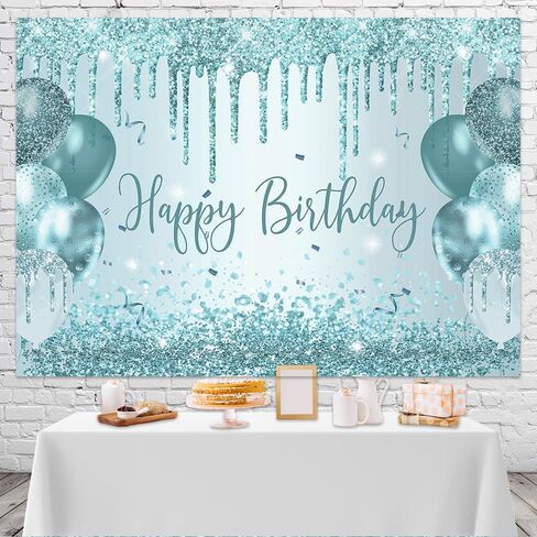 Mocsicka Purple Birthday Backdrop Glitter Balloon Woman Happy Birthday Party Decorations Glitter Girls Sweet 16 18th 21th Birthday Party Decorations Cake Table Supplies (Purple, 7x5ft) in Saudi Arabia