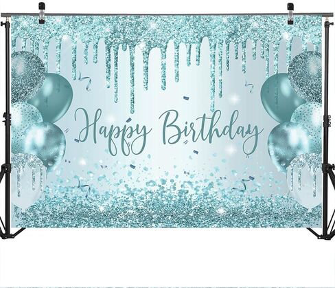 Mocsicka Purple Birthday Backdrop Glitter Balloon Woman Happy Birthday Party Decorations Glitter Girls Sweet 16 18th 21th Birthday Party Decorations Cake Table Supplies (Purple, 7x5ft) in Saudi Arabia