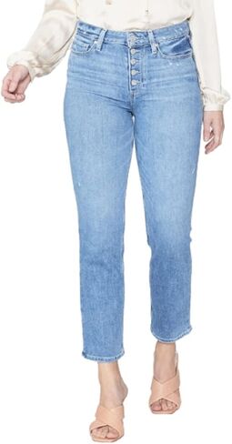 PAIGE Women's Cindy Crop Exposed Button Fly High Rise in Saudi Arabia