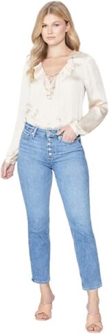 PAIGE Women's Cindy Crop Exposed Button Fly High Rise in Saudi Arabia