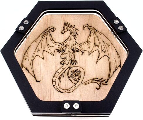 صينية نرد صغيرة على شكل تنين من C4Labs مصنوعة من الخشب المحفور بالليزر in Kuwait