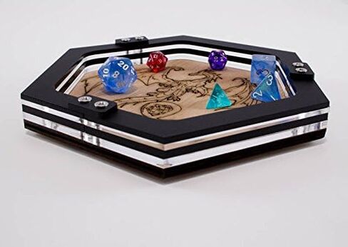 صينية نرد صغيرة على شكل تنين من C4Labs مصنوعة من الخشب المحفور بالليزر in Kuwait