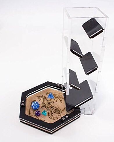 صينية نرد صغيرة على شكل تنين من C4Labs مصنوعة من الخشب المحفور بالليزر in Kuwait