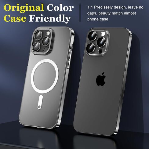YMHML for iPhone 15 Pro/iPhone 15 Pro Max Camera Lens Protector, Tempered Glass Alloy Metal Full Cover Drop Protection Case Friendly Camera Protector Accessories [Night Shooting],Black Titanium in Saudi Arabia