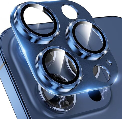 YMHML for iPhone 15 Pro/iPhone 15 Pro Max Camera Lens Protector, Tempered Glass Alloy Metal Full Cover Drop Protection Case Friendly Camera Protector Accessories [Night Shooting],Black Titanium in Saudi Arabia