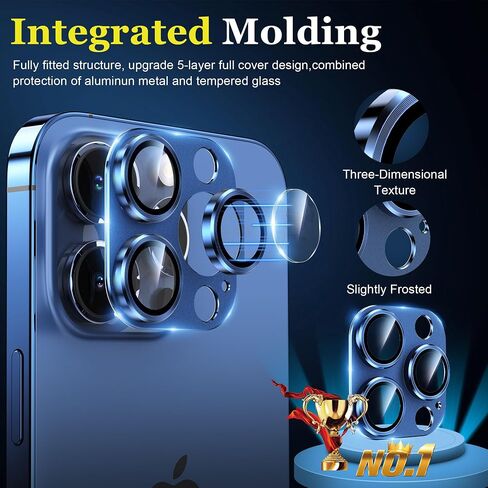 YMHML for iPhone 15 Pro/iPhone 15 Pro Max Camera Lens Protector, Tempered Glass Alloy Metal Full Cover Drop Protection Case Friendly Camera Protector Accessories [Night Shooting],Black Titanium in Saudi Arabia