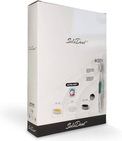 Toothbrush Ultra Soft, Silver & Charcoal for Sensitive Teeth and Gums (Pack of 4) Colors May Vary in Saudi Arabia