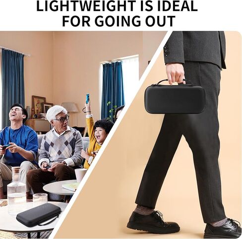 Black Carrying Case Compatible with Nintendo Switch OLED, Switch Travel Case Set with Clear Protective Cover, Glass Screen Protector, 2 Flip Game Card Case, 10 Thumb Grip Caps in Kuwait