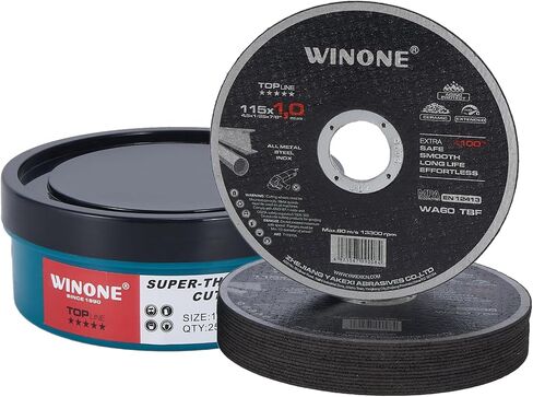 Cut Off Wheel 4 1/2, Cutting Wheel Ultra Thin 0.04x0.87 inch Cutting Disc Stainless Steel Angle Grinder Cutting Disc Fast Burr-Free Metal Cutting Blade (25 Pack) in Saudi Arabia