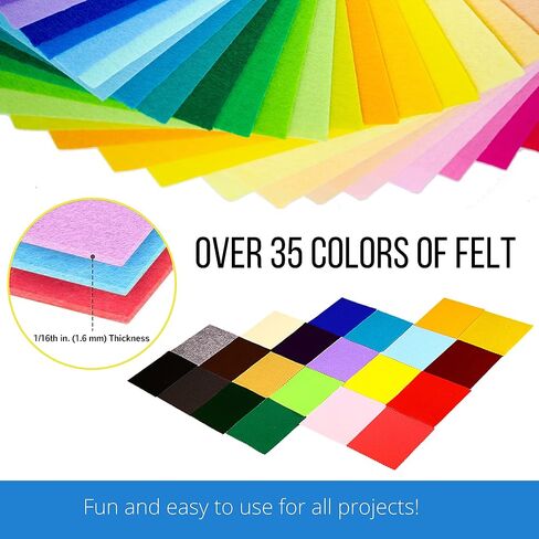 FabricLA Acrylic Felt Craft Fabric Random Multi Color Scrap Bag Bundle - Use Felt Fabric for Hobby, Costume Design, Decoration, DIY Arts, and Crafts - Safe & Easy to Use - 5OZ in Saudi Arabia