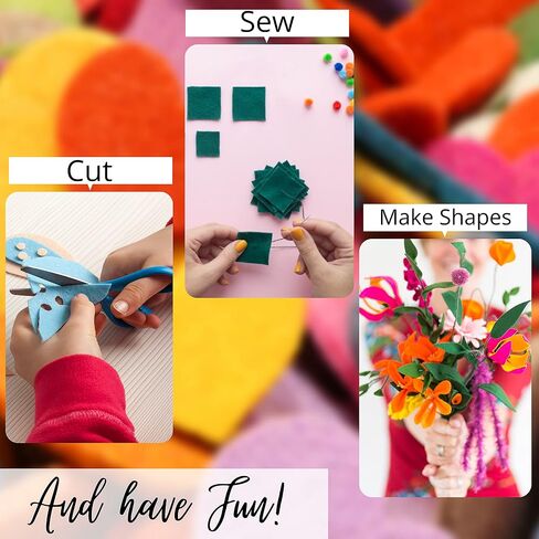 FabricLA Acrylic Felt Craft Fabric Random Multi Color Scrap Bag Bundle - Use Felt Fabric for Hobby, Costume Design, Decoration, DIY Arts, and Crafts - Safe & Easy to Use - 5OZ in Saudi Arabia