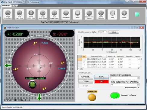 وحدة مستشعر الميل الرقمي Digi-Pas 2-AXIS عالية الدقة، مستشعر زاوية الإمالة، مقياس الميل، DWL5500XY 0.0002 بوصة/قدم (0.02 مم/م) NIST-قابل للتتبع... (5. برنامج DWL5500XY PRO) in Kuwait