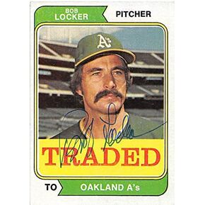 Autograph 121553 Oakland Athletics 1974 Topps No. 62T Bob Locker Autographed Baseball Card in Saudi Arabia