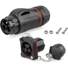 BD24 Plastic 3Pin M24 Outdoor Industrial Waterproof IP67 Cable Wire Power Connector Male Plug and Female Socket KL4-4b in Saudi Arabia