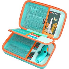 RAIACE Hard Storage Case Compatible with 3Doodler Start+ Essentials for 3D Pen Set, Protective Carrying Bag for Printing Pens, Cables and Accessories. (case only) - Green in Kuwait