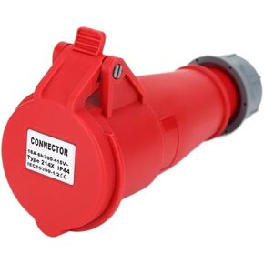 32A 4-pin 380V-415V IP44 3P+E Power Waterproof Plug and Socket Industrial site dustproof Male and Female Electrical Connector(324x 32a 4pin) in Saudi Arabia
