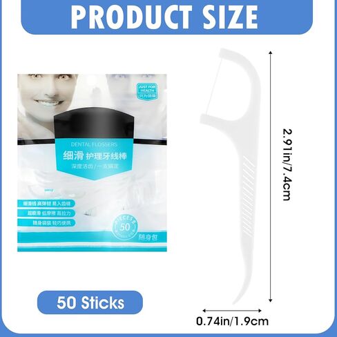 Dental Floss Portable Case Travel Floss Storage Case Toothpicks Dispenser Refillable Dental Floss Container with 10 Picks Automatic Floss Stick Organizer for Oral Care (White+Blue+Green+Pink) in Saudi Arabia