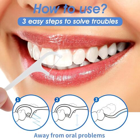 Dental Floss Portable Case Travel Floss Storage Case Toothpicks Dispenser Refillable Dental Floss Container with 10 Picks Automatic Floss Stick Organizer for Oral Care (White+Blue+Green+Pink) in Saudi Arabia