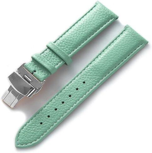 CongYi Leather Watch With Green Soft Cowhide Men's And Women's Watch Accessories Substitute Compatible With Longines Compatible With Tissot Strap Accessories in Kuwait