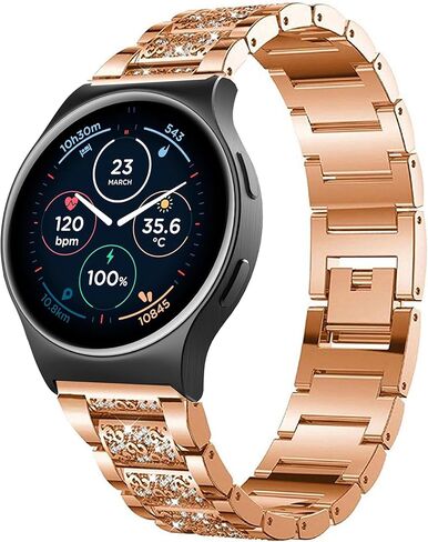 متوافق مع Moto Watch 120 شريط ، 18 مم ، 20 مم ، 22 مم المجوهرات bling diamond metal argy argy accessories band sports for men for meto 40 ، 120 ، 70 ، 100 ، 360 3rd gen 2020 smartwatch in Kuwait