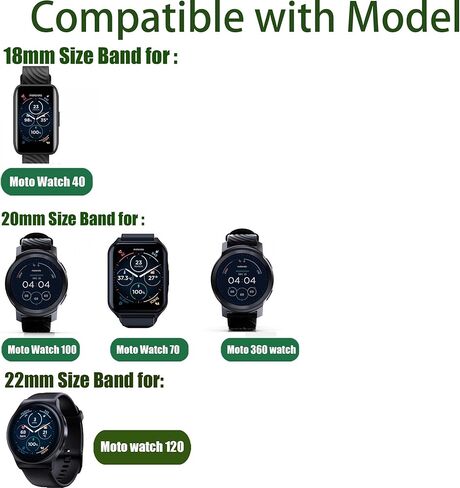 متوافق مع Moto Watch 120 شريط ، 18 مم ، 20 مم ، 22 مم المجوهرات bling diamond metal argy argy accessories band sports for men for meto 40 ، 120 ، 70 ، 100 ، 360 3rd gen 2020 smartwatch in Kuwait