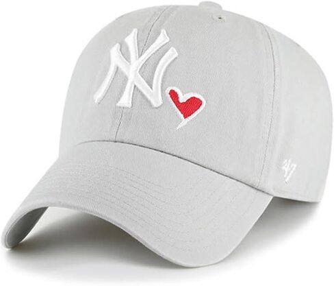 47 علامة تجارية MLB New York Yankees Gray Usisex Heart أيقونة تنظيف قابلة للتعديل قبعة البيسبول أبي قبعة البالغين in Kuwait