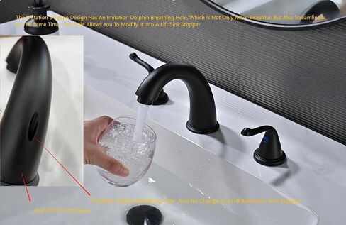 Widespread Bathroom Faucets 3 Hole, Brushed Nickel for Sink 8 Inch RV Vanity Faucets for 6-12 Inch with Pop-up Drain Supply Line Made of Heavy-Duty Thickened Zinc and Metal (Brushed Nickel) in Saudi Arabia