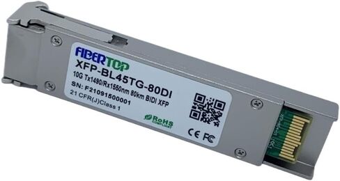 Fibertop 10G XFP 1490/1550NM 80km LC LIBER إلى CAT6 وحدة الألياف الضوئية بجودة ممتازة in Saudi Arabia