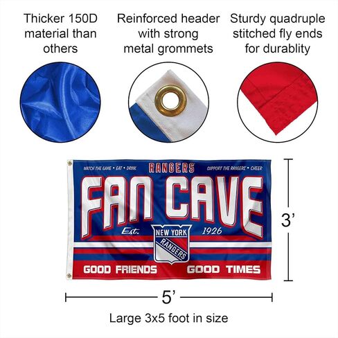 Wincraft New York Rangers Fan Man Cave Banner Flag in Saudi Arabia