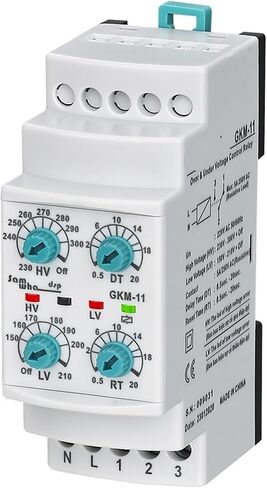 GKM-11 220VAC MonoPhase Overvoltage & Undervoltage Protection Relay 1Pcs in Saudi Arabia