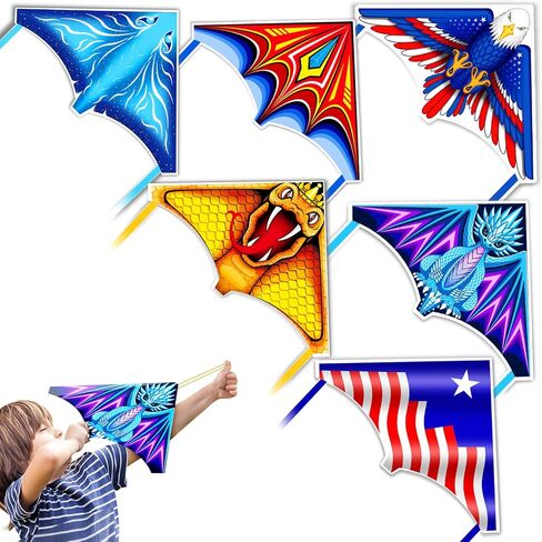6 PCS Mini Kites للأطفال الذين تتراوح أعمارهم بين 3-5 4-8 8-12 ، طائرات نار في إصبعها من السهل الطيران على الشاطئ | بارك | حديقة | الفناء الخلفي ، رائع لسلة عيد الفصح يعاني من عيد ميلاد (فراشة) in Kuwait