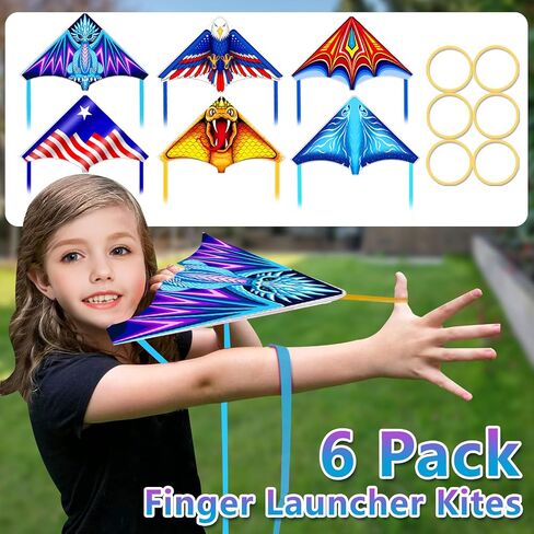 6 PCS Mini Kites للأطفال الذين تتراوح أعمارهم بين 3-5 4-8 8-12 ، طائرات نار في إصبعها من السهل الطيران على الشاطئ | بارك | حديقة | الفناء الخلفي ، رائع لسلة عيد الفصح يعاني من عيد ميلاد (فراشة) in Kuwait