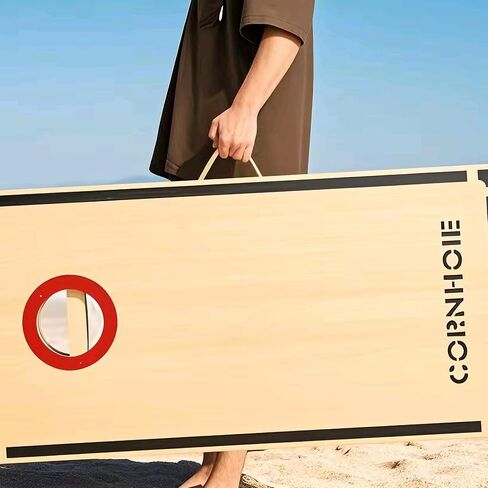مجموعة لوحات Cornhole مجموعة التنظيم - 4'x2 'قسط من علة ثقب الذرة الخشبي الصلبة مع 8 أكياس الفول in Saudi Arabia