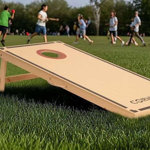 مجموعة لوحات Cornhole مجموعة التنظيم - 4'x2 'قسط من علة ثقب الذرة الخشبي الصلبة مع 8 أكياس الفول in Saudi Arabia